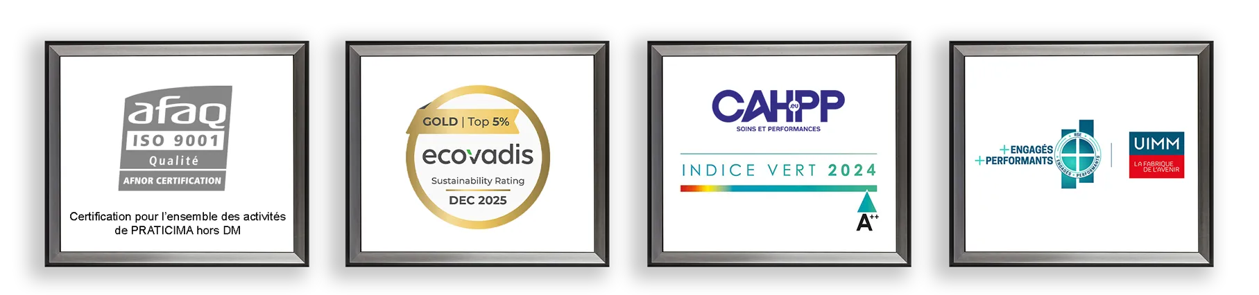 Certifications & labels de Praticima